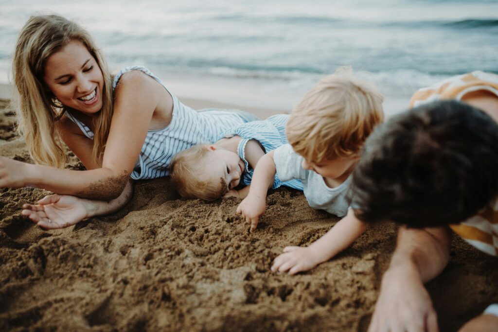 Familie am Strand