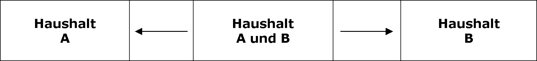 Gemeinsamer Haushalt und Einzelhaushalt